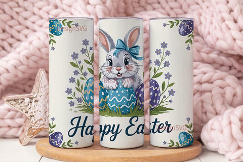 Easter Bunny Tumbler Wrap PNG Sublimation DesignSVG 