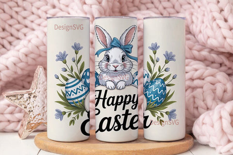 Easter Bunny Tumbler Wrap PNG Sublimation DesignSVG 