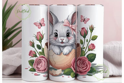 Easter Bunny Tumbler Wrap PNG Sublimation PixelChick 