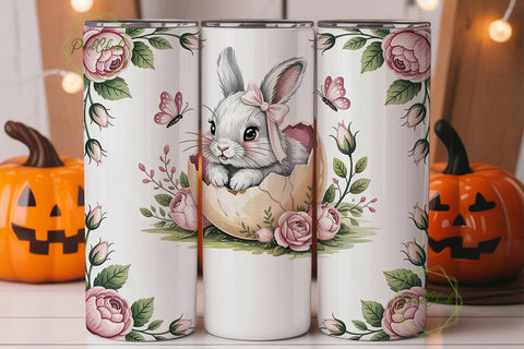 Easter Bunny Tumbler Wrap PNG Sublimation PixelChick 