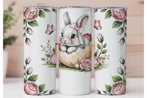Easter Bunny Tumbler Wrap PNG Sublimation PixelChick 