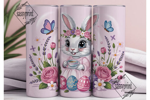 Easter Bunny Tumbler Wrap PNG Sublimation sassyprint 