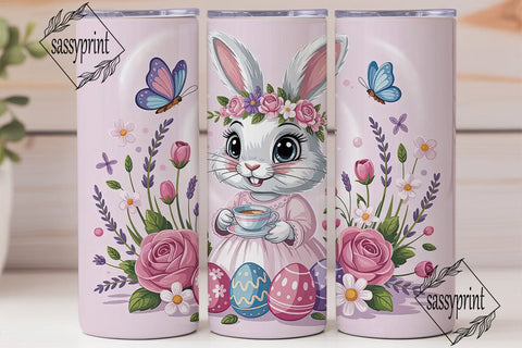 Easter Bunny Tumbler Wrap PNG Sublimation sassyprint 