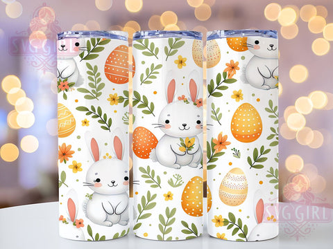 Easter Bunny Tumbler Wrap, Seamless Easter Design, Bunny Eggs Sublimation Wrap, 20oz Tumbler Template, Digital Download Tumbler, Spring Drinkware, Cute Easter Art, Holiday Tumbler Design Sublimation SvggirlplusArt 