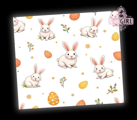 Easter Bunny Tumbler Wrap, Seamless Easter Design, Bunny Eggs Sublimation Wrap, 20oz Tumbler Template, Digital Download Tumbler, Spring Drinkware, Cute Easter Art, Holiday Tumbler Design Sublimation SvggirlplusArt 