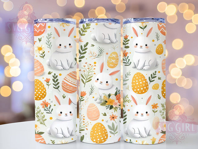 Easter Bunny Tumbler Wrap, Seamless Easter Design, Bunny Eggs Sublimation Wrap, 20oz Tumbler Template, Digital Download Tumbler, Spring Drinkware, Cute Easter Art, Holiday Tumbler Design Sublimation SvggirlplusArt 