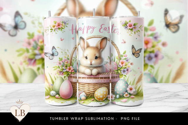 Easter Bunny Tumbler Wrap | Spring Sublimation Design Sublimation BijouBay 