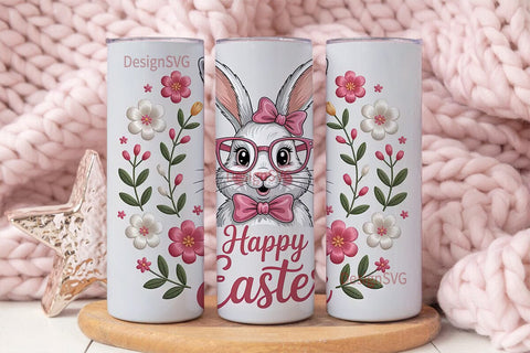 Easter Bunny Tumbler Wrap Sublimation DesignSVG 