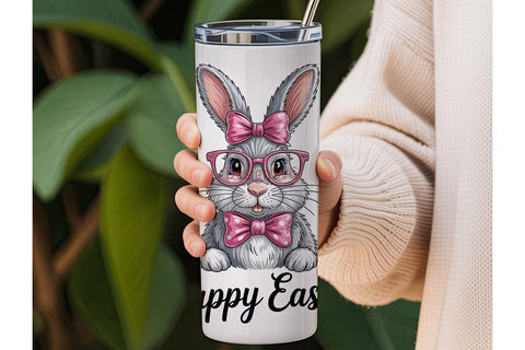 Easter Bunny Tumbler Wrap Sublimation DesignSVG 