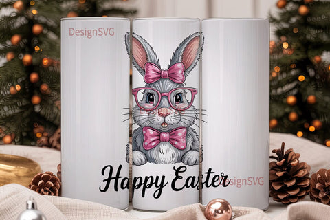 Easter Bunny Tumbler Wrap Sublimation DesignSVG 