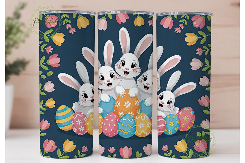Easter Bunny Tumbler Wrap Sublimation PixelChick 