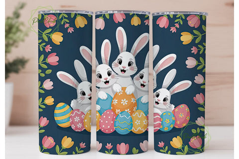 Easter Bunny Tumbler Wrap Sublimation PixelChick 