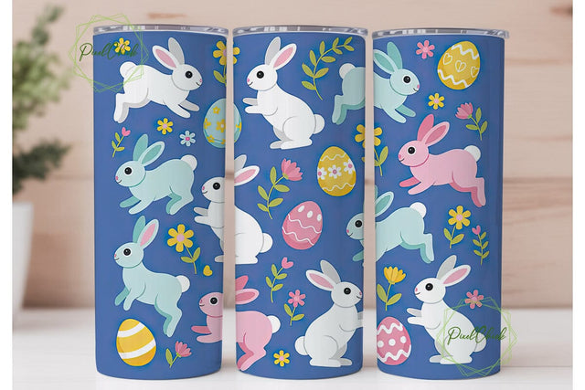 Easter Bunny Tumbler Wrap Sublimation PixelChick 