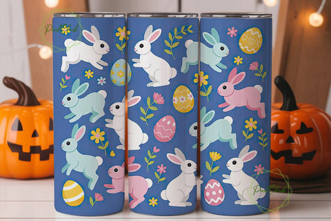 Easter Bunny Tumbler Wrap Sublimation PixelChick 