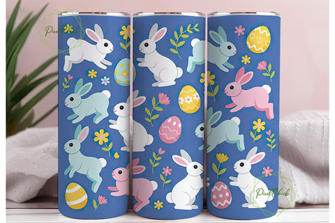 Easter Bunny Tumbler Wrap Sublimation PixelChick 