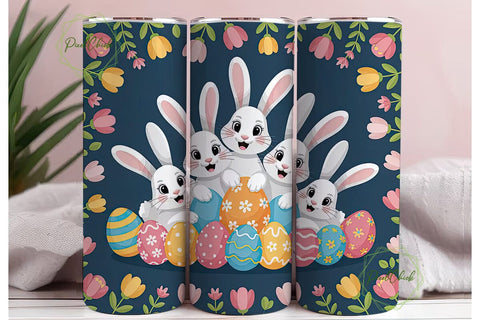 Easter Bunny Tumbler Wrap Sublimation PixelChick 