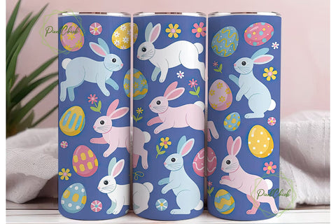 Easter Bunny Tumbler Wrap Sublimation PixelChick 