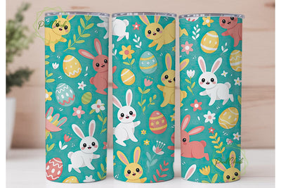 Easter Bunny Tumbler Wrap Sublimation PixelChick 