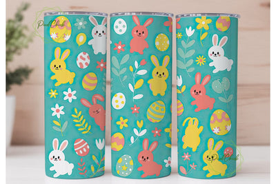 Easter Bunny Tumbler Wrap Sublimation PixelChick 