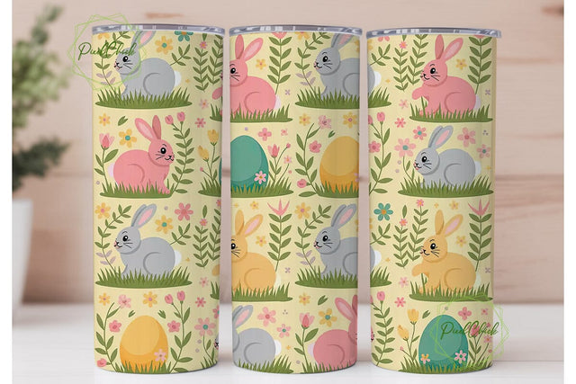 Easter Bunny Tumbler Wrap Sublimation PixelChick 