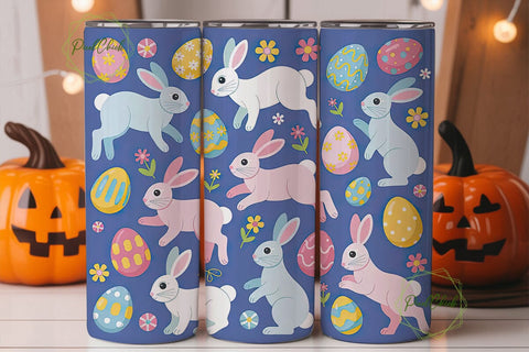 Easter Bunny Tumbler Wrap Sublimation PixelChick 