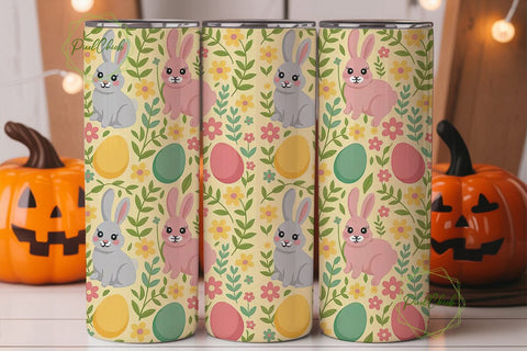 Easter Bunny Tumbler Wrap Sublimation PixelChick 
