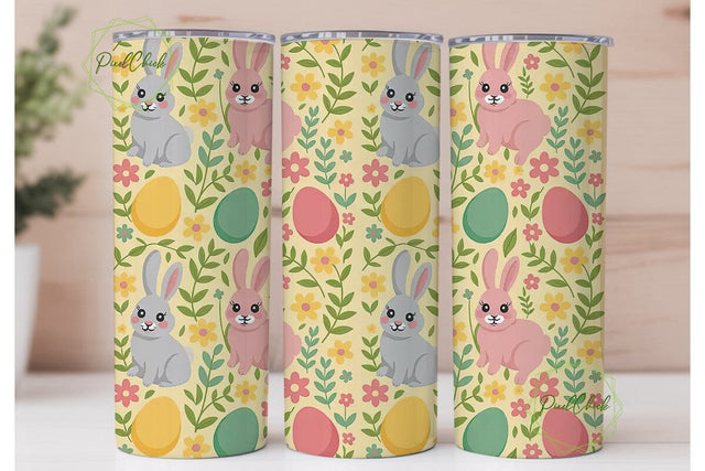 Easter Bunny Tumbler Wrap Sublimation PixelChick 