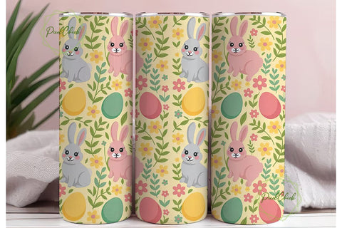 Easter Bunny Tumbler Wrap Sublimation PixelChick 