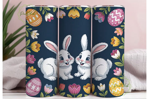 Easter Bunny Tumbler Wrap Sublimation PixelChick 