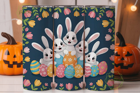 Easter Bunny Tumbler Wrap Sublimation PixelChick 