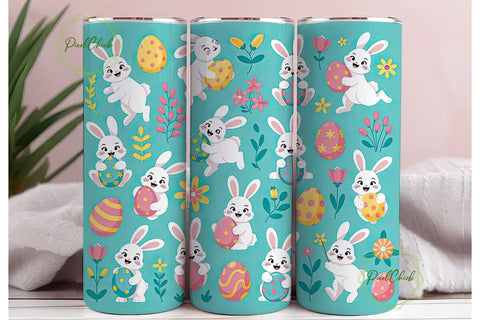 Easter Bunny Tumbler Wrap Sublimation PixelChick 
