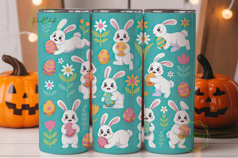 Easter Bunny Tumbler Wrap Sublimation PixelChick 