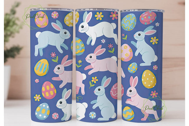 Easter Bunny Tumbler Wrap Sublimation PixelChick 