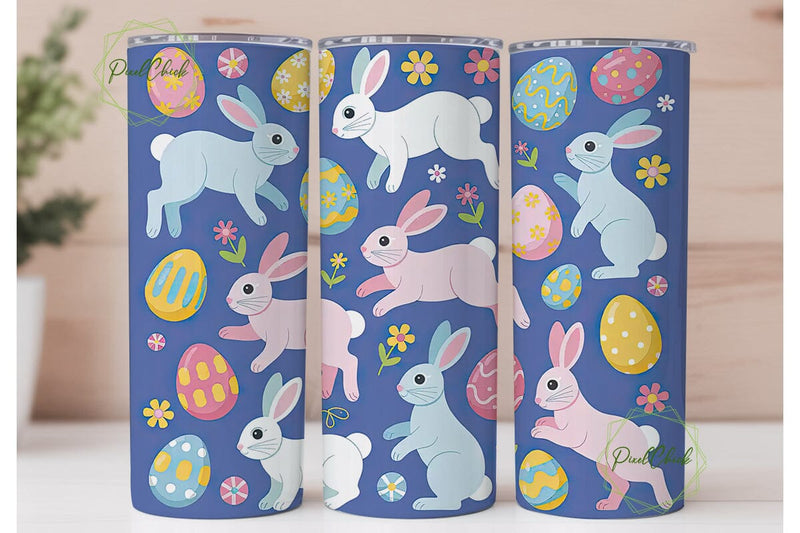 Easter Bunny Tumbler Wrap Sublimation PixelChick 