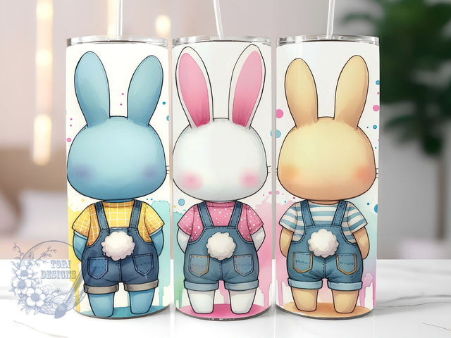 Easter Bunny Watercolor 20 oz Skinny Tumbler Sublimation Design, Happy Easter's Day Tumbler Png, Straight & Tapered Tumbler Wrap, Instant Digital Download Sublimation ToriDesigns 