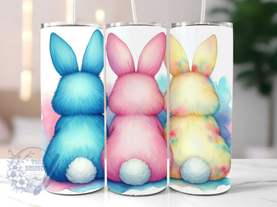 Easter Bunny Watercolor 20 oz Skinny Tumbler Sublimation Design, Happy Easter's Day Tumbler Png, Straight & Tapered Tumbler Wrap, Instant Digital Download Sublimation ToriDesigns 