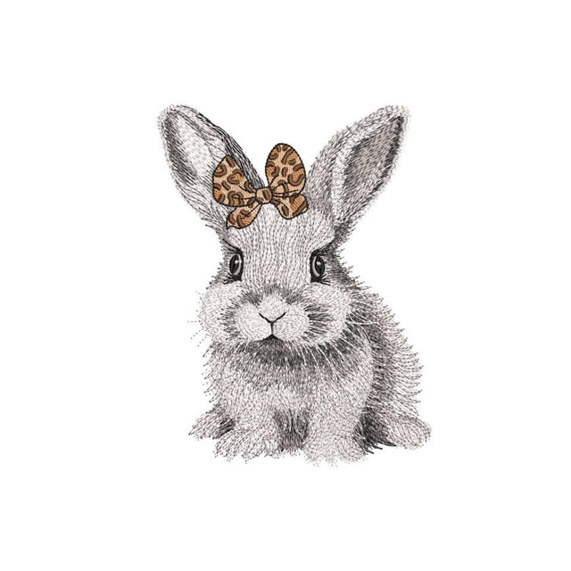 Easter Bunny with bow Embroidery Design, 3 sizes, Instant Download Embroidery/Applique DESIGNS Nino Nadaraia 