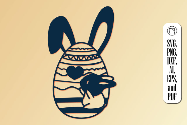 Easter Bunny with Egg SVG Cut File SVG MD JOYNAL ABDIN 