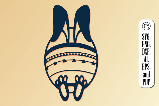 Easter Bunny with Egg SVG Cut File SVG MD JOYNAL ABDIN 