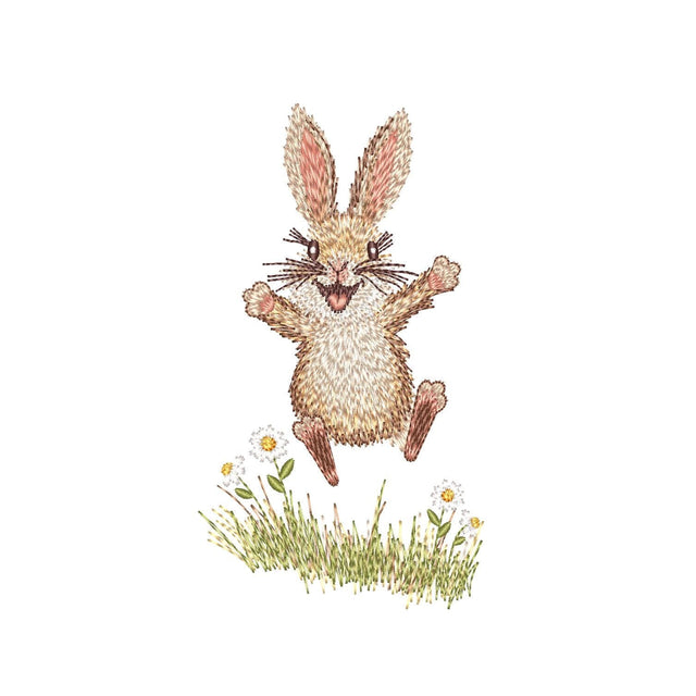 Easter Bunny with Flowers Machine Embroidery Design, 4 sizes, Instant Download Embroidery/Applique DESIGNS Nino Nadaraia 