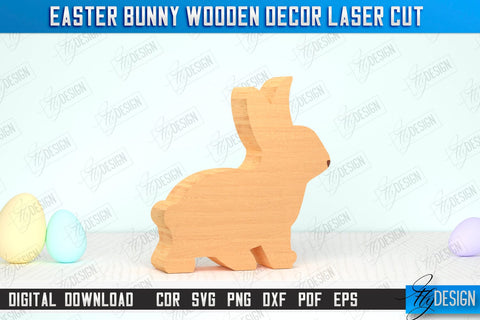 Easter Bunny Wooden Decor Bundle | Easter Wooden Sign | Easter Stand | Home Décor | CNC Files SVG Fly Design 