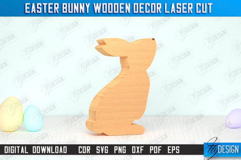 Easter Bunny Wooden Decor Bundle | Easter Wooden Sign | Easter Stand | Home Décor | CNC Files SVG Fly Design 