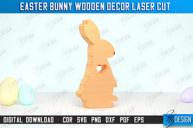Easter Bunny Wooden Decor | Easter Wooden Sign | Easter Stand | Home Décor | CNC File SVG Fly Design 