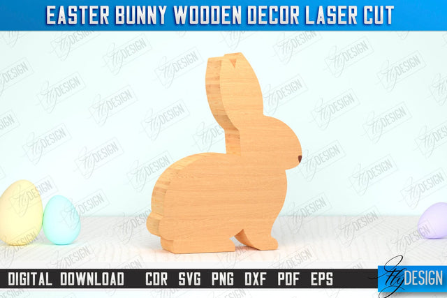 Easter Bunny Wooden Decor | Easter Wooden Sign | Easter Stand | Home Décor | CNC File SVG Fly Design 