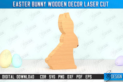 Easter Bunny Wooden Decor | Easter Wooden Sign | Easter Stand | Home Décor | CNC File SVG Fly Design 