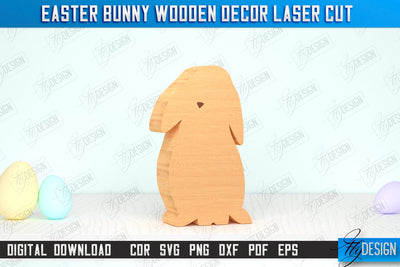 Easter Bunny Wooden Decor | Easter Wooden Sign | Easter Stand | Home Décor | CNC File SVG Fly Design 