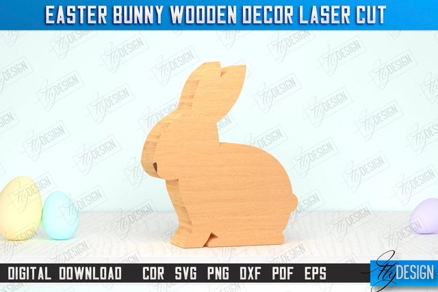Easter Bunny Wooden Decor | Easter Wooden Sign | Easter Stand | Home Décor | CNC File SVG Fly Design 