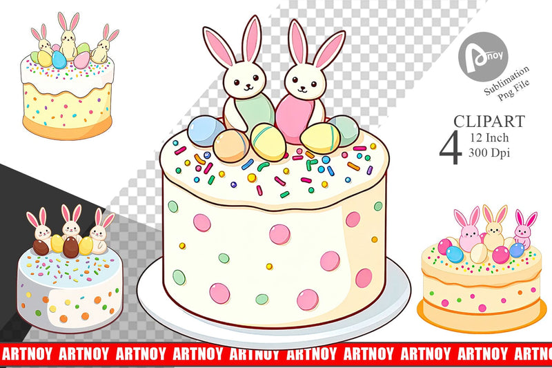 Easter Cake Clipart Sublimation artnoy 