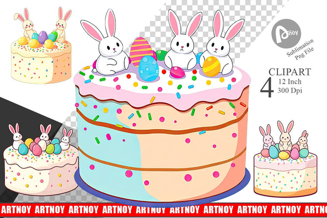 Easter Cake Clipart Sublimation artnoy 