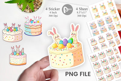 Easter Cake Sticker Sublimation artnoy 